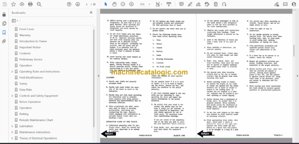 BT TT50, TT70 Towing Tractor Operator and Parts Manual - Image 3