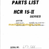 Furukawa HCR15D-2, HCR15ED-2 Drill Rig Parts Manual