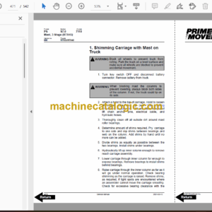 BT RTX35, RTX45 Stand-Up Rider Forklift Master Service Manual