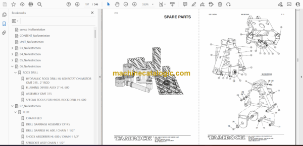 Sandvik Ranger 600-2 Drill Rig Parts Manual (104T6745-1) - Image 2