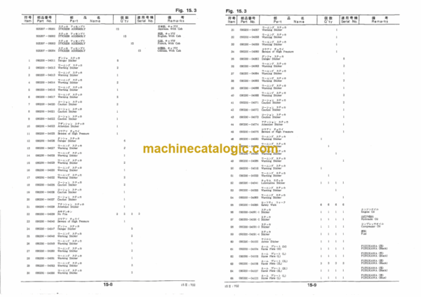 Furukawa HCR15D-2, HCR15ED-2 Drill Rig Parts Manual - Image 4