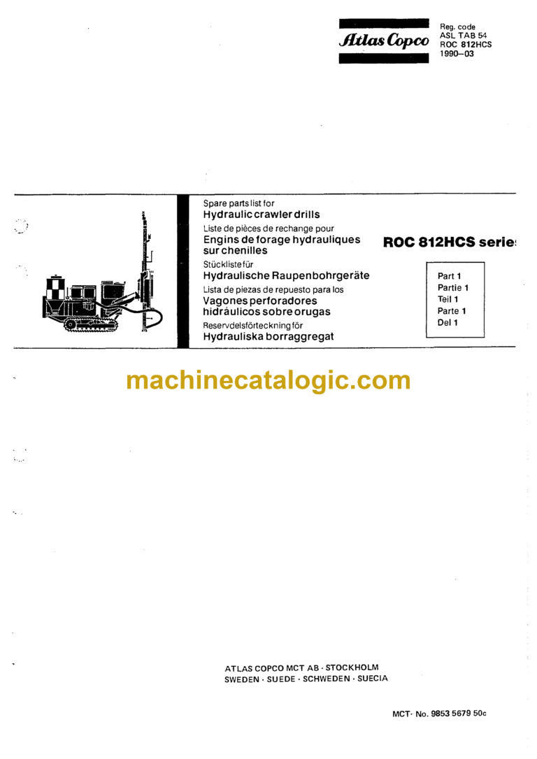 Atlas Copco 812HCS Series ROC Parts Manual