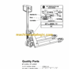 BT L2000L, L2000Z Hand Pallet Truck Quality Parts Manual