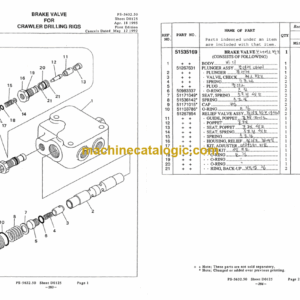 Ingersoll Rand LM470 Crawler Drilling Rig Parts Manual (821042)