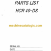 Furukawa HCR10 DS Drill Rig Parts Manual