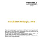 Daewoo DH200, DH200LC Excavator Operation and Maintenance Manual (2022-7017)