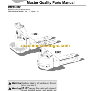 BT RMX, HMX Reach Truck Quality Parts Manual