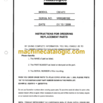 Atlas Copco CM470 Crawler Drilling Machine Parts Manual (W002491BE)