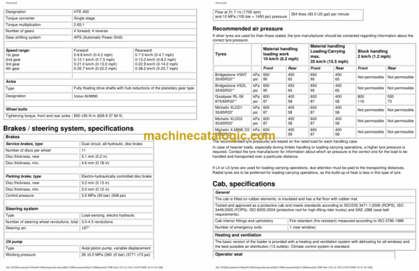 Volvo L350F Wheel Loader Operators Manual - Image 2