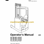 BT RR M12, M12C, RR M14, M14C, RR M16, M16C Reach Truck Operators Manual