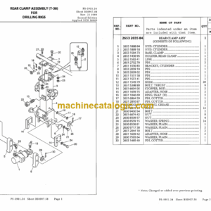 Atlas Copco CM470-2 Crawler Drilling Machine Parts Manual (W012069BE)