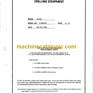 Ingersoll Rand XL635 Parts Manual (T-65037E)