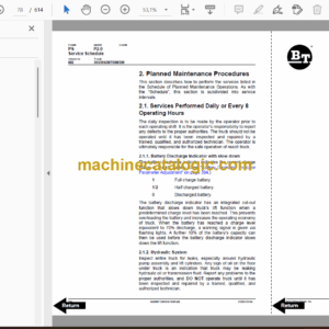 BT RRX35, RRX45, RDX30, RSX40, RSX50 Stand-Up Rider Forklift Master Service Manual