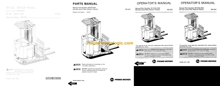 BT RR30B Rider Truck Full Manual (Service, Parts and Operators Manual)