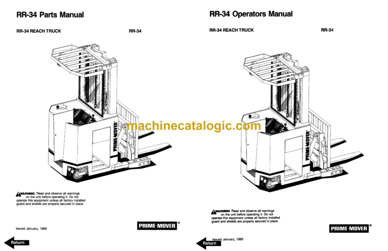 BT RR30C Rider Truck Full Manual (Service, Parts and Operators Manual)