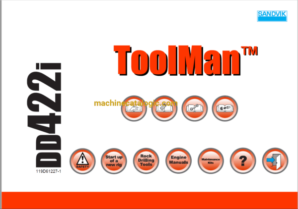 Sandvik DD422i Drilling Rig Full Documents (Service, Operator, Maintenance Manual and Parts Catalog) [119D61227]
