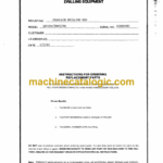 Ingersoll Rand LM100A Crawler Drilling Rig Parts Manual (BI860080)