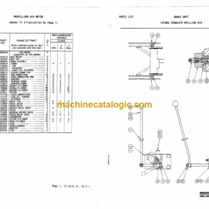 Ingersoll Rand LM100A Crawler Drilling Rig Parts Manual (BI860080)