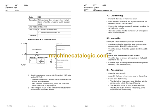 BT RR N, RR B, RR E, RR M Reach Truck Master Service Manual - Image 3