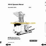 BT RR34B Rider Truck Operator and Parts Manual