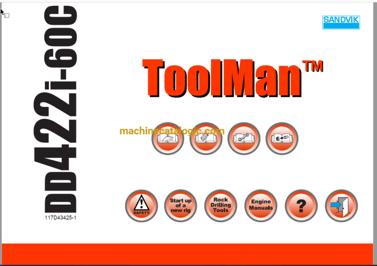 Sandvik DD422i-60C Drilling Rig Full Documents (Service, Operator Manual and Parts Catalog) [117D43425]