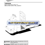 BT CMX60, CMX80 Rider Pallet Truck Master Service Manual