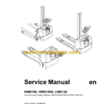 BT HWE100, HWE100S, LWE130 Electric Pallet Truck Master Service Manual