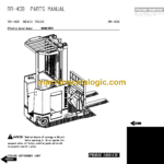 BT RR40 Rider Truck Maintenance, Operator and Parts Manual