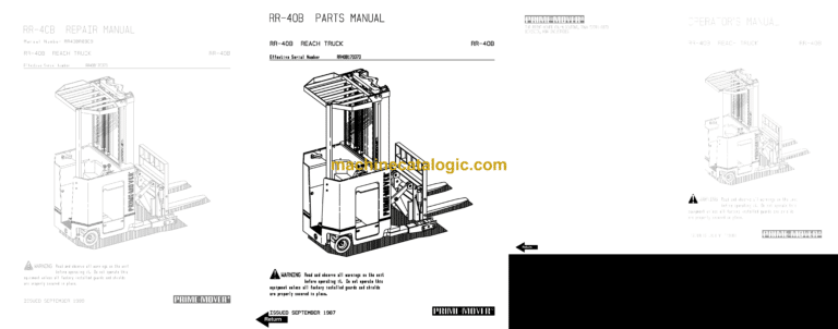 BT RR40 Rider Truck Maintenance, Operator and Parts Manual