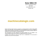 Daewoo Solar 280LC-3 Excavator Operation and Maintenance Manual (Serial Number 0001 thru 5444)