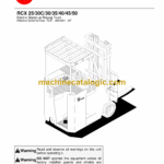BT RCX25, RCX30C, RCX30, RCX35, RCX40, RCX45, RCX50 Reach Truck Quality Parts Manual