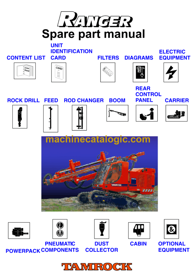 Sandvik Ranger 700 Drill Rig Parts Manual (101T2541-1)