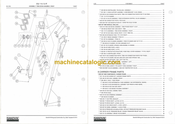 Sandvik DT820 Drill Rig Parts Manual (113D19946-1) - Image 4