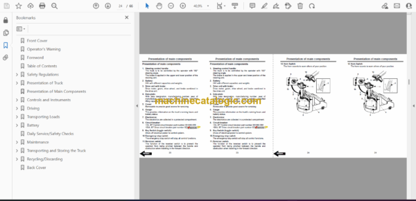 BT TWX Towing Tractor Operator and Parts Manual - Image 3
