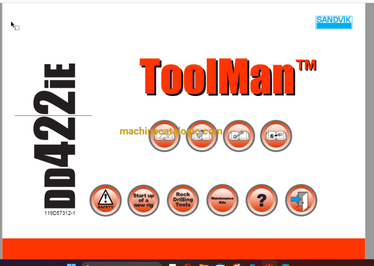 Sandvik DD422iE Drilling Rig Full Documents (Service, Operator, Maintenance Manual and Parts Catalog) [119D57312]