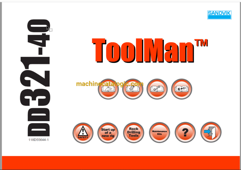 Sandvik DD321-40 Drilling Rig Full Documents (Service, Operator, Maintenance Manual and Parts Catalog) [118D55644-1]