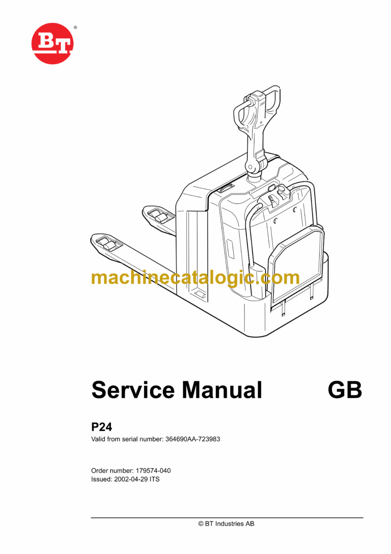 BT P24 Electric Pallet Truck Master Service Manual