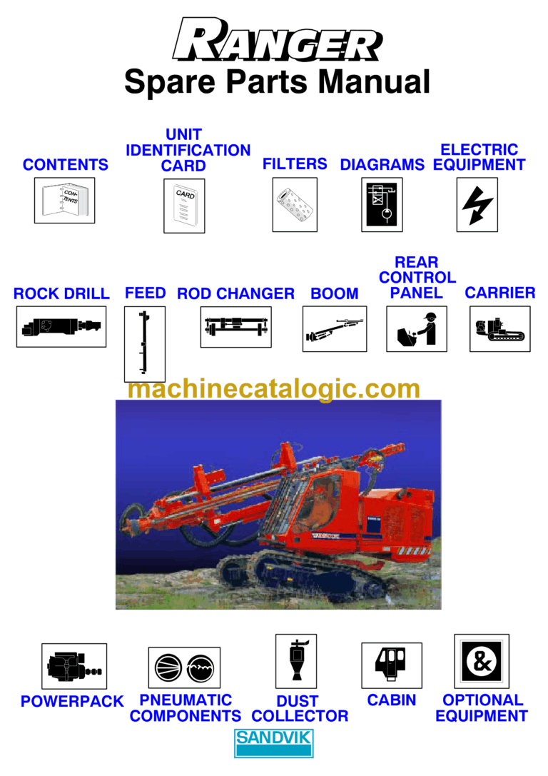 Sandvik Ranger 700RP Drill Rig Parts Manual (107T12084-1)