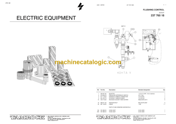 Sandvik Ranger 700RP Drill Rig Parts Manual (107T12084-1) - Image 3