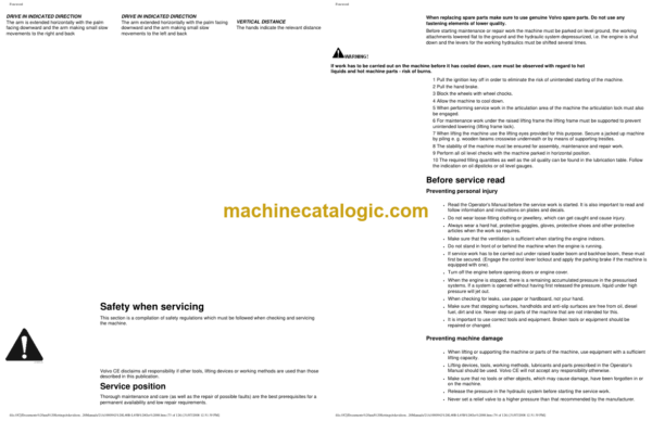 Volvo L40B, L45B Compact Wheel Loader Operators Manual - Image 2