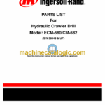 Ingersoll Rand ECM680, CM682 Hydraulic Crawler Drill Parts Manual (56049 and Up)