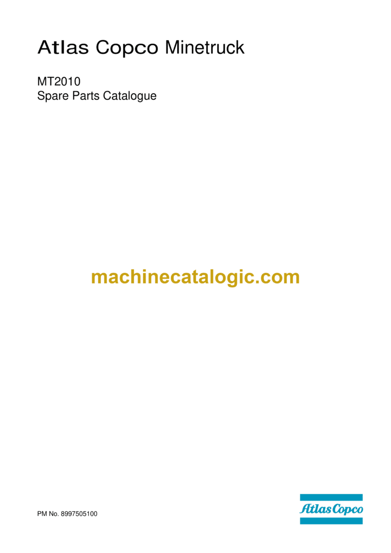Atlas Copco MT2010 Minetruck Parts Manual (8997505100)