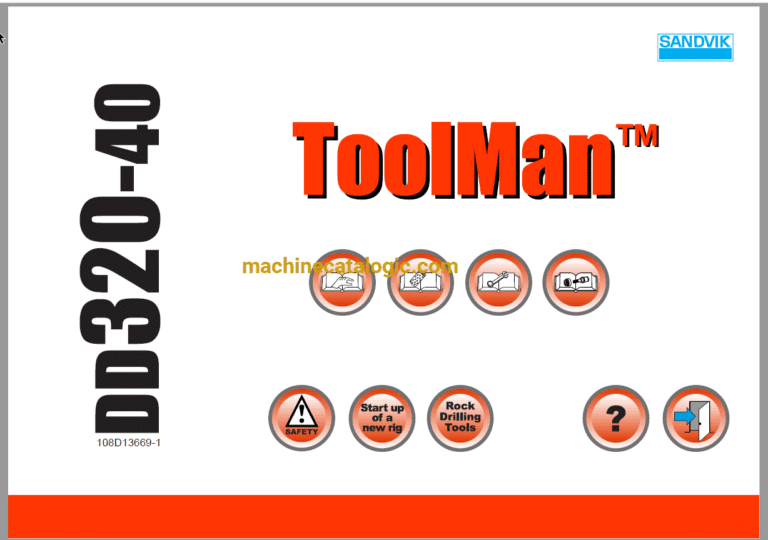 Sandvik DD320-40 Drilling Rig Full Documents (Service, Operator, Maintenance Manual and Parts Catalog) [108D13669]