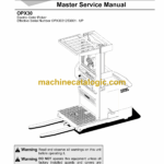 BT OPX30 Electric Order Picker Master Service Manual (311347-000 and 311348-000)