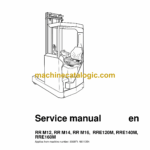 BT RR M12, RR M14, RR M16, RRE120M, RRE140M, RRE160M Reach Truck Master Service Manual