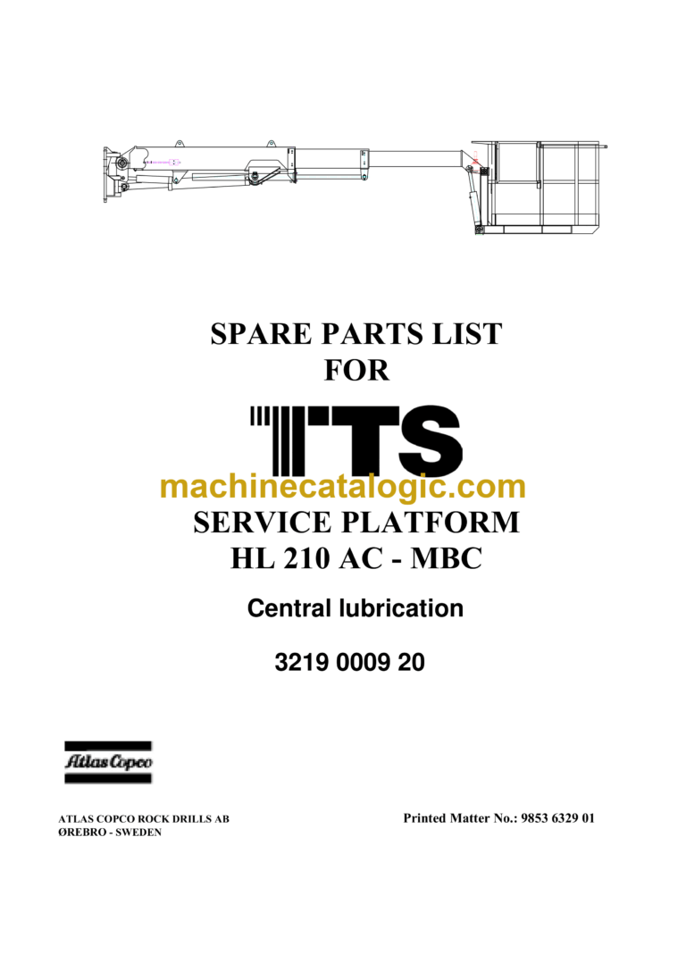 Atlas Copco HL210 AC - MBC Parts Manual