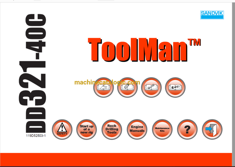 Sandvik DD321-40C Drilling Rig Full Documents (Service, Operator, Maintenance Manual and Parts Catalog) [119D52503]