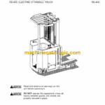 BT RS40B Reach Truck Operator and Parts Manual