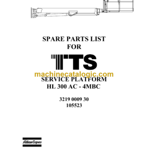 Atlas Copco HL300 AC - 4MBC Parts Manual