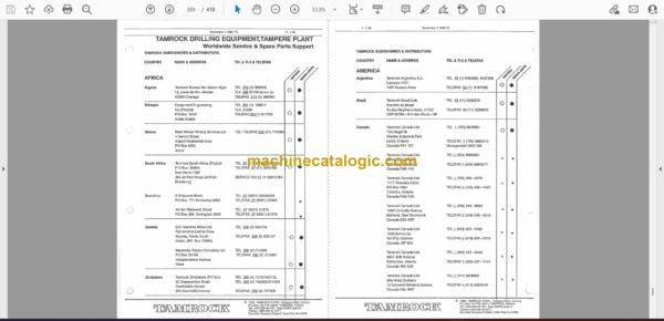 Sandvik Pantera 800 and 900 Drill Rig Parts Manual (98AT864) - Image 2